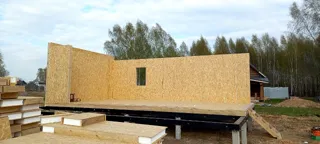 62 m² house, “Mistika s” design, Korobovo village: wall assembly