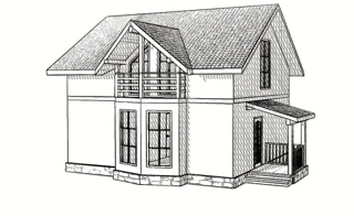 107 m² house built to a custom design, Shuya: design rendering