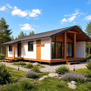 Haus 93,54 m² nach individuellem Projekt, Siedlung Karavaevo: Projektvisualisierung