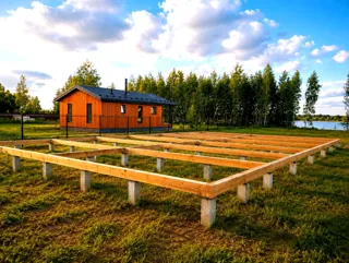 168,61 m² house built to a custom design, Yaroslavl Region: foundation and sill strapping