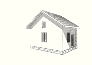 Extension built to a custom design, Uvod village: design rendering