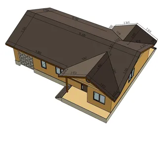 Haus 153,4 m² nach individuellem Projekt, Dorf Vereskunovo: Projektvisualisierung