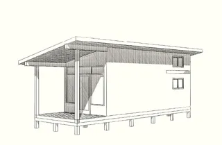 Gästehaus nach individuellem Projekt, Gebiet Kostroma: Grundriss des Projekts