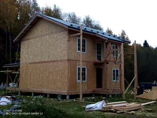 Haus nach Projekt „Dilischans 8x9“, Region Wologda: Fertiges Haus