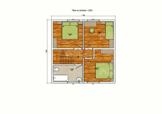 Haus nach Projekt „Dmitrowo“, Dorf Lupychevo: Projektgrundriss
