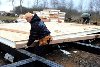 Haus nach Projekt „Metschta VB“, Dorf Ivantsevo: SIP-Boden auf Höhe 0