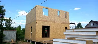 Haus 123,5 m² nach individuellem Projekt, Furmanov: Wandmontage