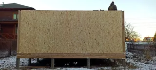 Haus nach Projekt „Finnisch 60“, Gebiet Moskau: Wandmontage