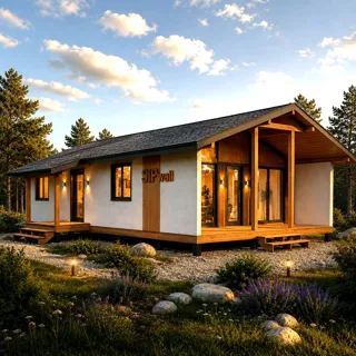 Haus 93,54 m² nach individuellem Projekt, Siedlung Karavaevo: Projektvisualisierung