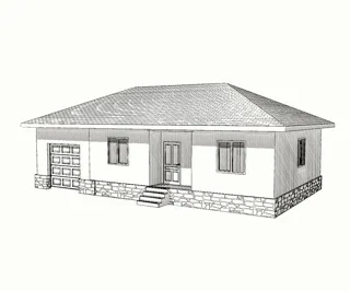 Haus nach individuellem Entwurf, Dorf Troitsko-Nikolskoe: Projektvisualisierung