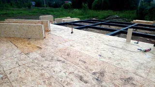 House, custom design, Kostroma 28: foundation and base framing