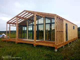 Haus nach Projekt „BarnHouse 76“, Gebiet Iwanowo: Dach