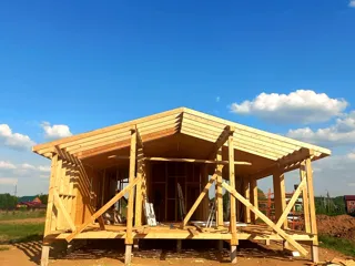Haus 86,6 m² nach individuellem Projekt, Dorf Laptevo: Wandmontage