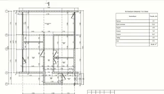 Haus nach individuellem Entwurf, Dorf Paneevo: Grundriss des Projekts