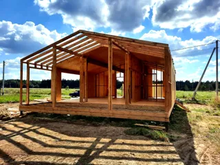 “Barnhouse 76.1” projesine göre ev, Yadrominskoe kasabası: duvar montajı