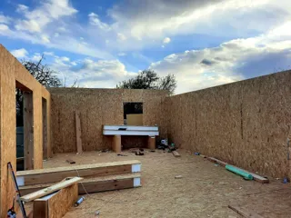 102 m² house, “Mistika E” design, Moscow Region: wall assembly