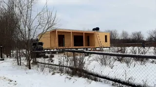Haus nach Projekt „Mistika - E2.5“, Dorf Okorkovo: Wandmontage