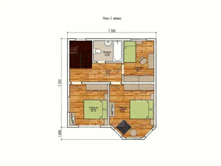 Haus nach Projekt „Ewropa“, SNT „Weteran-5“: Projektgrundriss