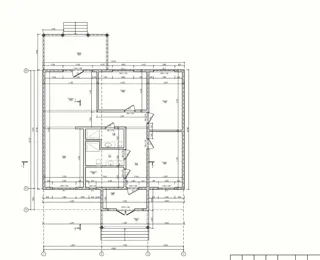 128 m² house built to a custom design, Byakovo village: design floor plan