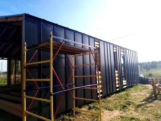 “Barnhouse 76.1” projeli ev, Yadrominskoe kasabası: cephe kaplaması