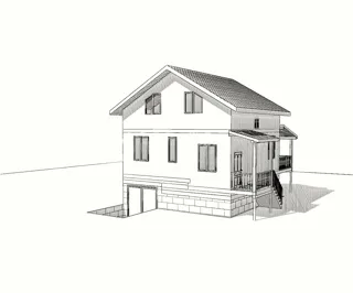 Haus nach individuellem Projekt, SNT „Lasarewo“: Projektvisualisierung