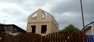 Haus nach Projekt „Dorofejewo“, Gebiet Nischni Nowgorod: Wandmontage