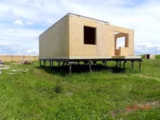 House based on the “Utah” design, Ivanovo Region: wall assembly