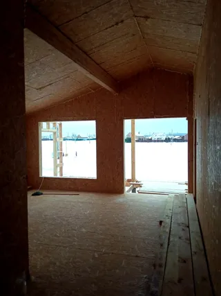 House, “Barnhouse 110” design, TSN homeowners’ association “Orlinye Kholmy”: interior partitions