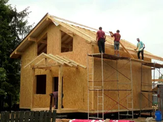 House based on the “Briz” design, Ivanovo Region: wall assembly