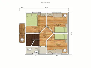 Haus nach Projekt „Elisej“, Region Wologda: Projektgrundriss