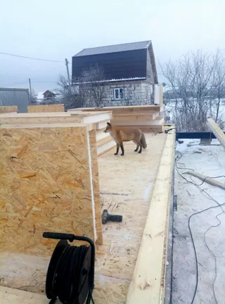 Haus nach Projekt „Nesabudka“, SNT „Rus“: Wandmontage