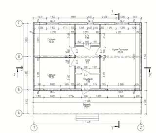 Özel projeye göre 104 m² ev, Kostroma bölgesi: proje planı