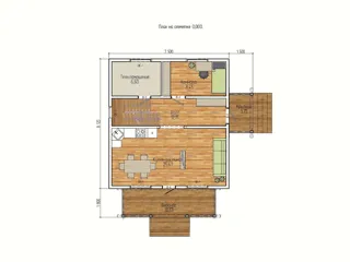 Custom-design house, Patrikeevo village: project floor plan