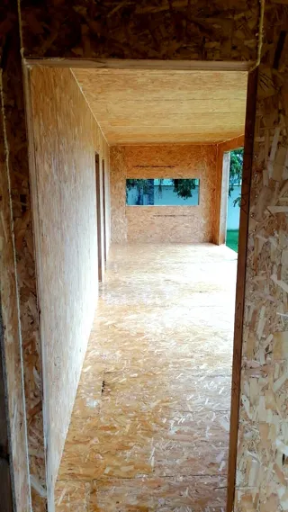Haus 56 m² nach individuellem Projekt, Dorf Kleshchevo: Trennwände