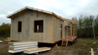 Custom-design house, Sukhodol settlement: wall assembly