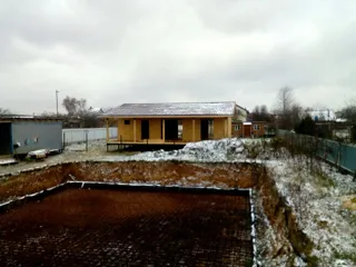 Haus nach Projekt „Korsar - D2.8“, Dorf Yakovlevo: Wandmontage