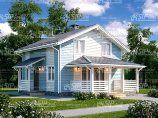 Haus nach Projekt „Jessentuki 8x8“, Gebiet Iwanowo: Projektvisualisierung