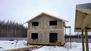 Haus nach individuellem Entwurf, Dorf Greshnevo: zweites Obergeschoss und Dachgeschoss