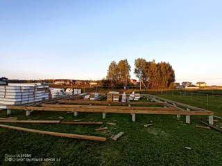 Haus nach Projekt „Barnhouse 110“, Dorf Ivantsevo: Fundament und Grundrahmen