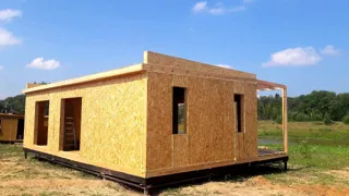 Haus nach Projekt „Mistika - S2.8“, Narofominsk: Wandmontage