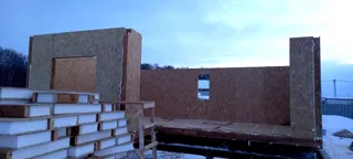 Haus 48 m², individuelles Projekt, Siedlung „Nowoe Jusupowo“: Wandmontage