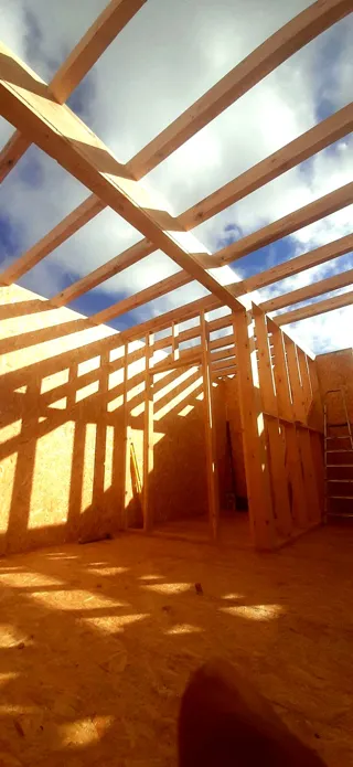 Haus 115 m² nach individuellem Projekt, Dorf Golovino: Wandmontage