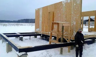 Garage, “Solo + garage” design, Sverdlovsk Region: wall assembly