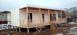 Haus nach Projekt „Mistika - K2.8“, Strunino: Fassadenverkleidung