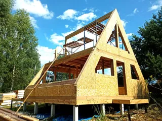 Haus nach individuellem Entwurf, Region Jaroslawl: Wandmontage