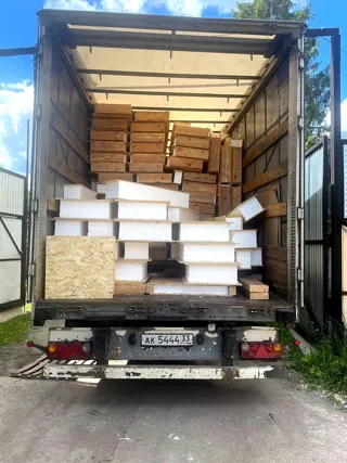 Haus nach Projekt „Mistika - E2.8“, Gebiet Moskau: Lieferung des Hausbausatzes