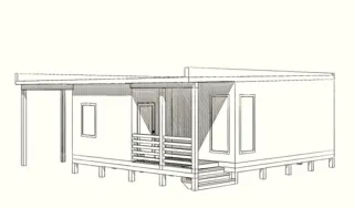 81 m² house built to a custom design, Gumnishchi village: design rendering