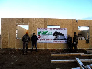 Bathhouse, “Office space 161.13” design, Suzdal: wall assembly