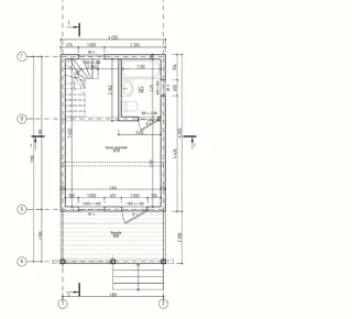 Haus 46 m², individuelles Projekt, SNT „Rasswet“: Grundriss des Projekts