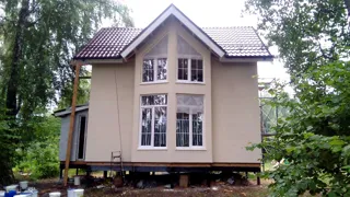 Haus nach Projekt „Musterhaus“, Gebiet Moskau: Fassadenverkleidung